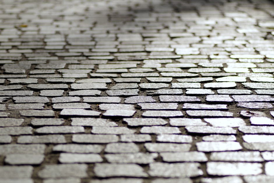 Cobblestone sillutis lähivaates